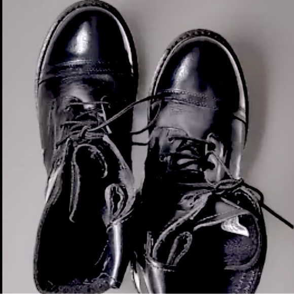 Rocky 2095 Paraboot Side Zip Lace Up Cap Toe Black Leather Work Boot Mens 10M - Picture 6 of 10